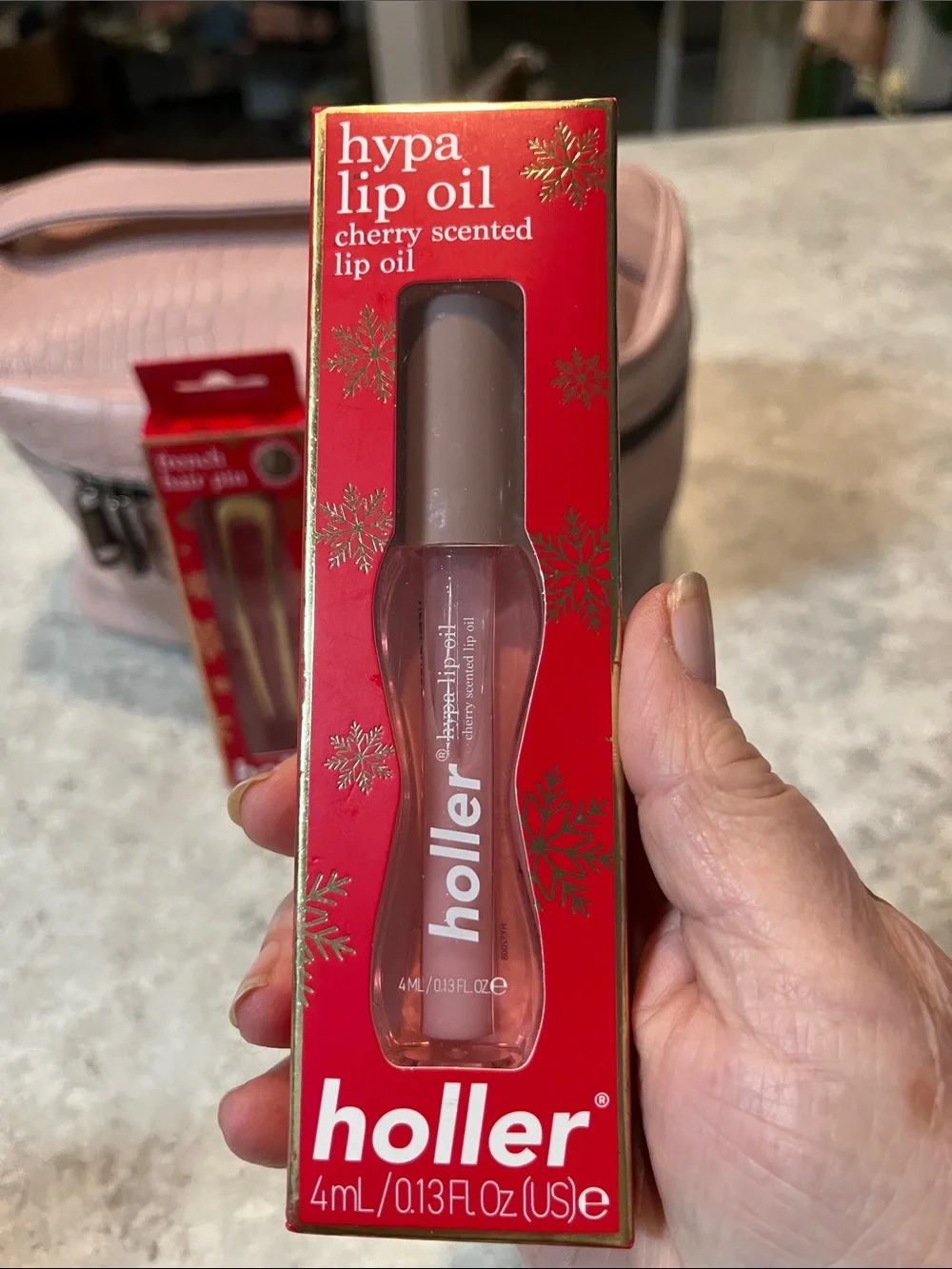 Pink Hair Pin & Cherry Lip Oil Duo - Pink